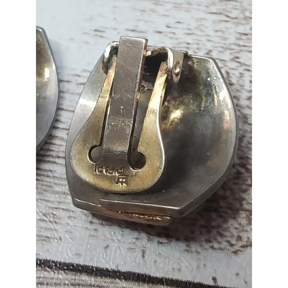 Vintage Trifari Clip On Earrings with Scale Pattern